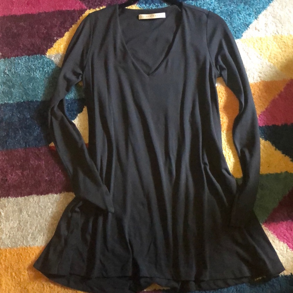 Susana Monaco Vee Tunic in onyx-xs